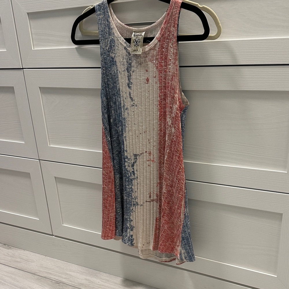 Corral Red and Blue Striped Tank Top